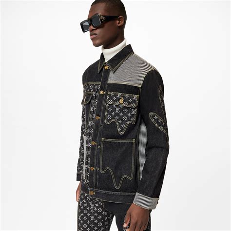 louis vuitton denim jacket noir.